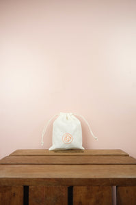 Ampersand on Light Canvas Mini Drawstring Pouch