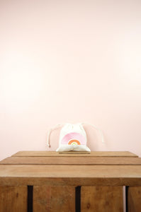 Rainbow on Natural Canvas Mini Drawstring Pouch