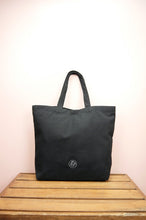 Savannah on Black Canvas Shopping Tote