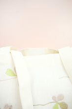 Clover Leaves on Natural Canvas Shopping Tote