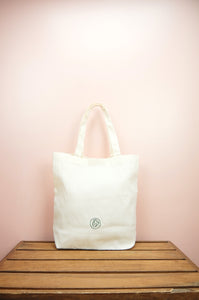 Dotted Trees on Natural Canvas Shoulder Tote