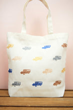 Jeepney on Natural Canvas Shoulder Tote