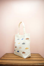 Jeepney on Natural Canvas Shoulder Tote