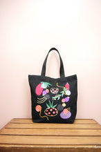 Comet on Black Heavy Canvas Shoulder Tote