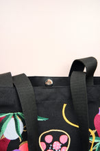 Comet on Black Heavy Canvas Shoulder Tote