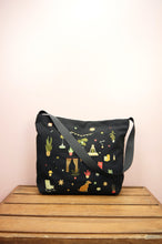 Yoga on Black Canvas Medium Sling Bag