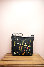 Yoga on Black Canvas Medium Sling Bag