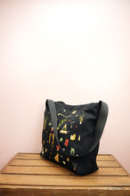 Yoga on Black Canvas Medium Sling Bag