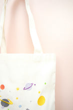 Planets on Natural Canvas Medium Tote