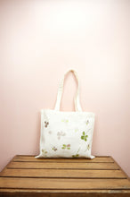 Clover Leaves on Natural Canvas Small Tote