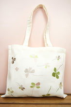 Clover Leaves on Natural Canvas Small Tote