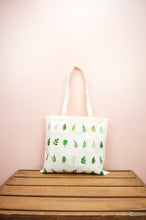 Leaves on Natural Canvas Small Tote