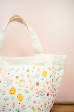 Easter Chicks on Natural Canvas Small Handbag