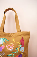 Comet on Dark Khaki Canvas Shoulder Tote