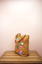 Comet on Dark Khaki Canvas Shoulder Tote