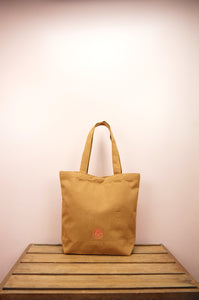 Comet on Dark Khaki Canvas Shoulder Tote