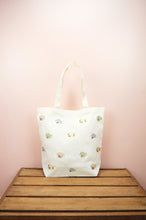 Bubble Fish on Natural Canvas Shoulder Tote