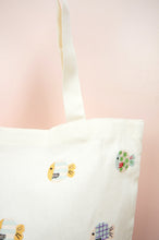 Bubble Fish on Natural Canvas Shoulder Tote