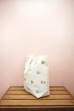 Bubble Fish on Natural Canvas Shoulder Tote