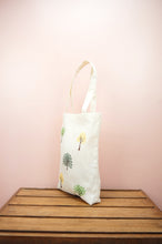 Dotted Trees on Natural Canvas Medium Tote