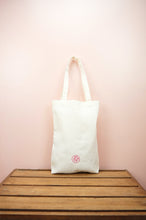 Ribbons on Natural Canvas Medium Tote