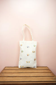 Bubble Fish on Natural Canvas Medium Tote