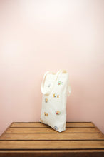 Bubble Fish on Natural Canvas Medium Tote