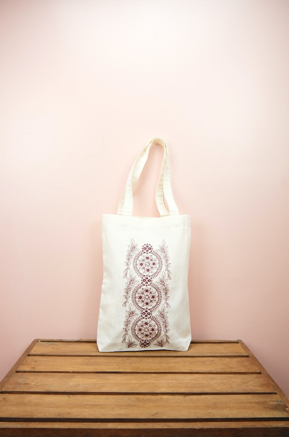 Dreamcatcher on Natural Canvas Medium Tote