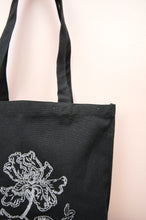 Savannah on Small Black Canvas Tote