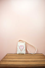 Mrs Kitty on Natural Canvas Mini Sling Bag