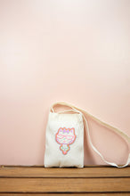 Mrs Kitty on Natural Canvas Mini Sling Bag