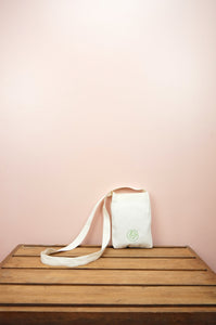 Bubble Fish on Natural Canvas Mini Sling Bag
