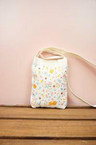 Easter Chicks on Natural Canvas Mini Sling Bag