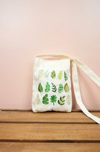Leaves on Natural Canvas Mini Sling Bag
