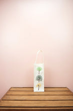 Dotted Trees on Natural Canvas Water Bottle Bag
