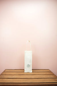 Dotted Trees on Natural Canvas Water Bottle Bag