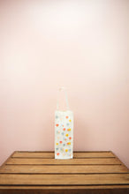 Cotton Candy Flowers on Natural Canvas Water Bottle Bag