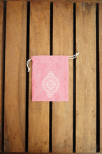 Dreamcatcher on Red Cotton Chambray Mini Drawstring Pouch