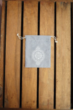 Dreamcatcher on Blue Cotton Chambray Mini Drawstring Pouch