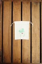 Dapper Pug (Available in 4 Colors) on Light Canvas Mini Drawstring Pouch