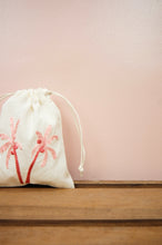 Palm Trees on Light Canvas Mini Drawstring Pouch