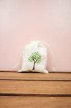 Dotted Tree on Light Canvas Mini Drawstring Pouch