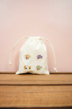 Bubble Fish on Light Canvas Mini Drawstring Pouch