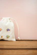 Bubble Fish on Light Canvas Mini Drawstring Pouch