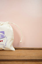 Dapper Pug (Available in 4 Colors) on Light Canvas Mini Drawstring Pouch