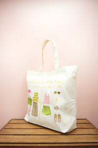 Adventure Is Where You Find It on Natural Canvas Shopping Tote