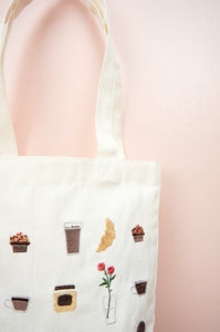 Coffee Lover on Natural Canvas Medium Tote