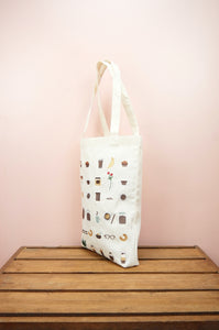 Coffee Lover on Natural Canvas Medium Tote