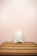 Mini Trees on Light Canvas Medium Drawstring Pouch