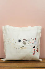 Joyeux Noel on Natural Canvas Small Tote
